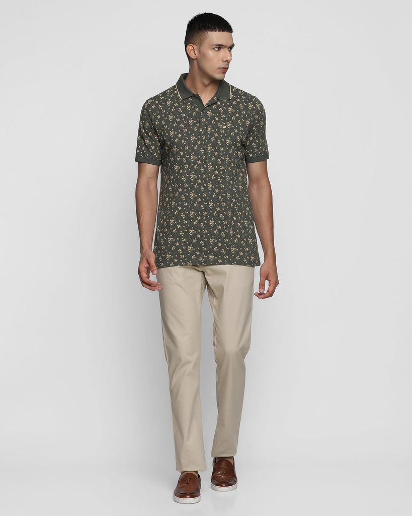 Polo Olive Printed T-Shirt - Tityra