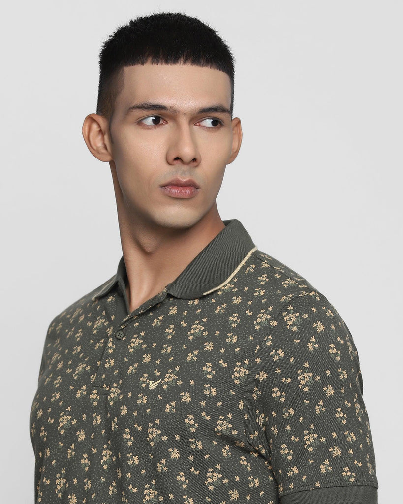 Polo Olive Printed T-Shirt - Tityra