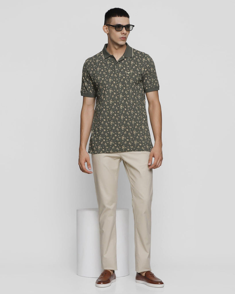 Polo Olive Printed T-Shirt - Tityra