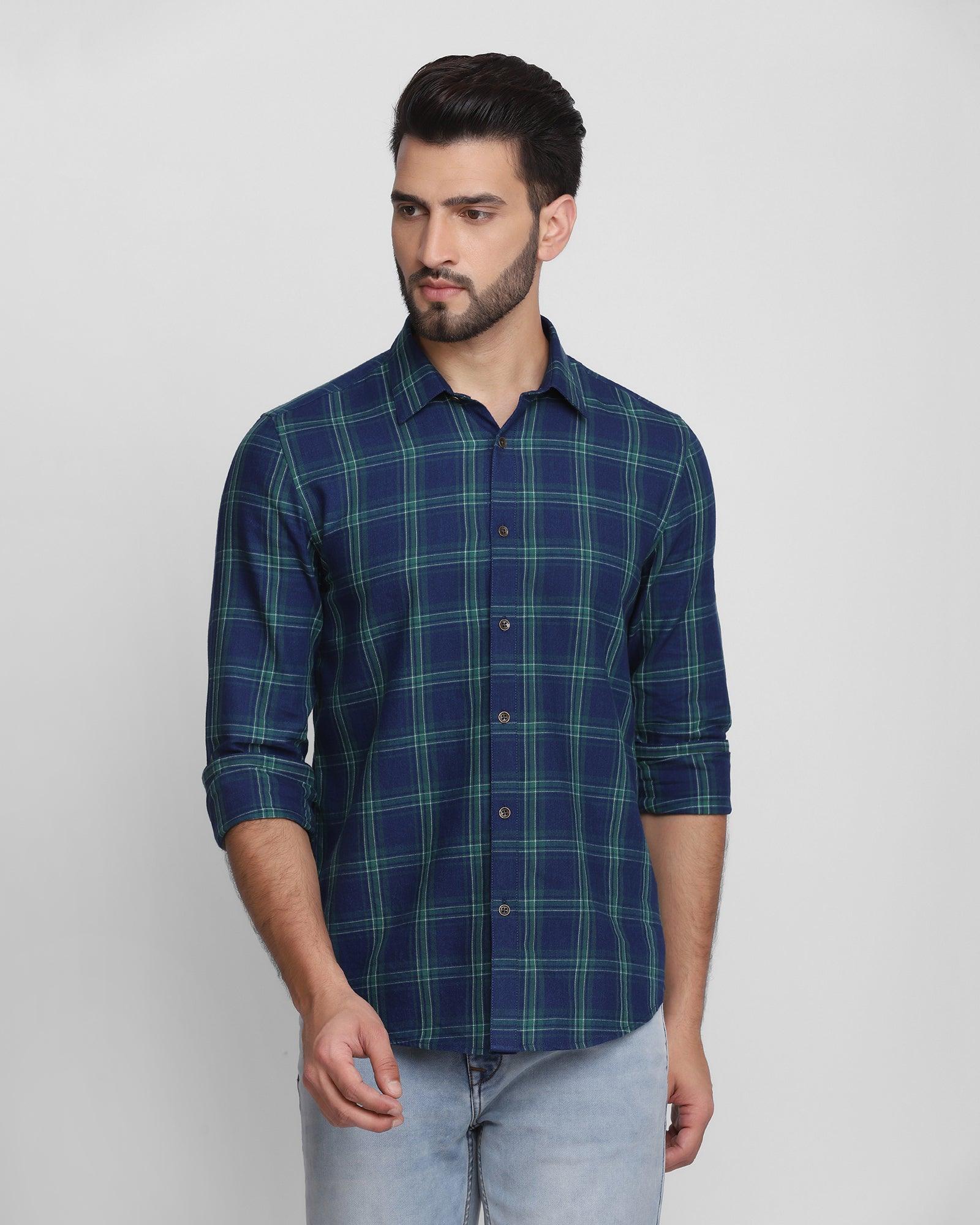 Check Casual Shirt In Olive (Decky) - Blackberrys