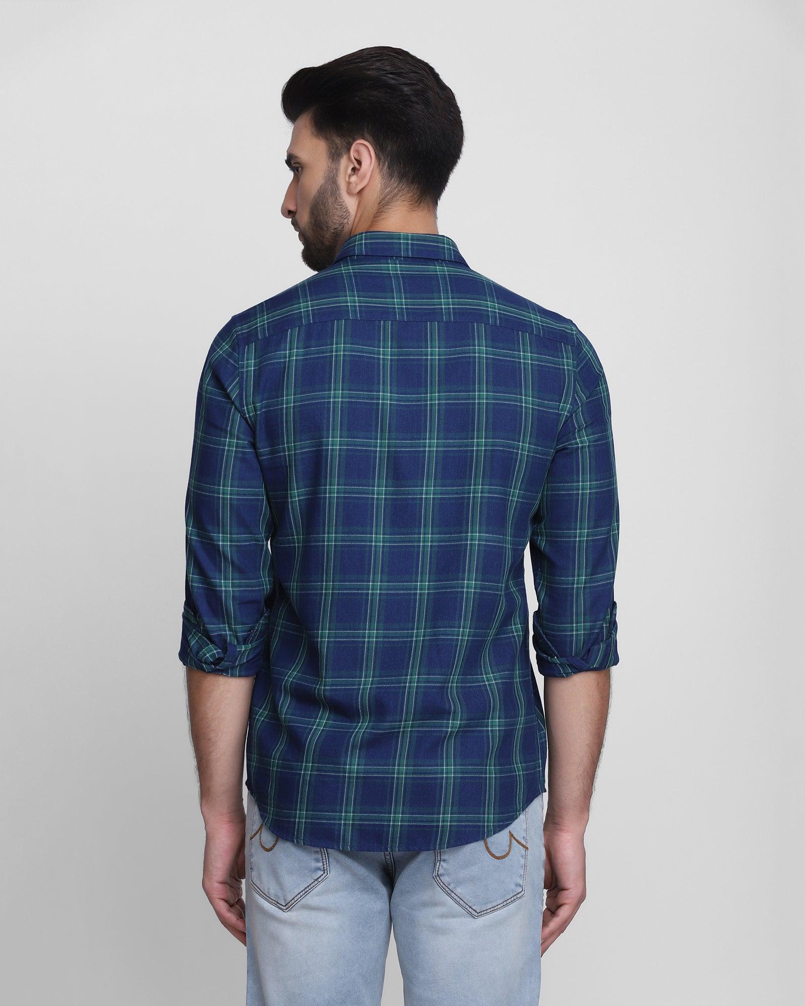 Check Casual Shirt In Olive (Decky) - Blackberrys