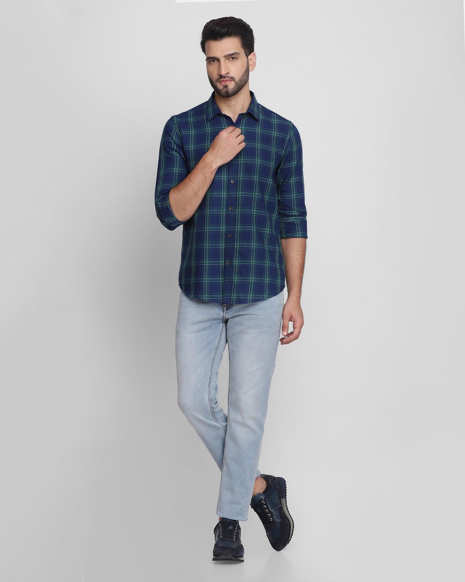 Check Casual Shirt In Olive (Decky) - Blackberrys