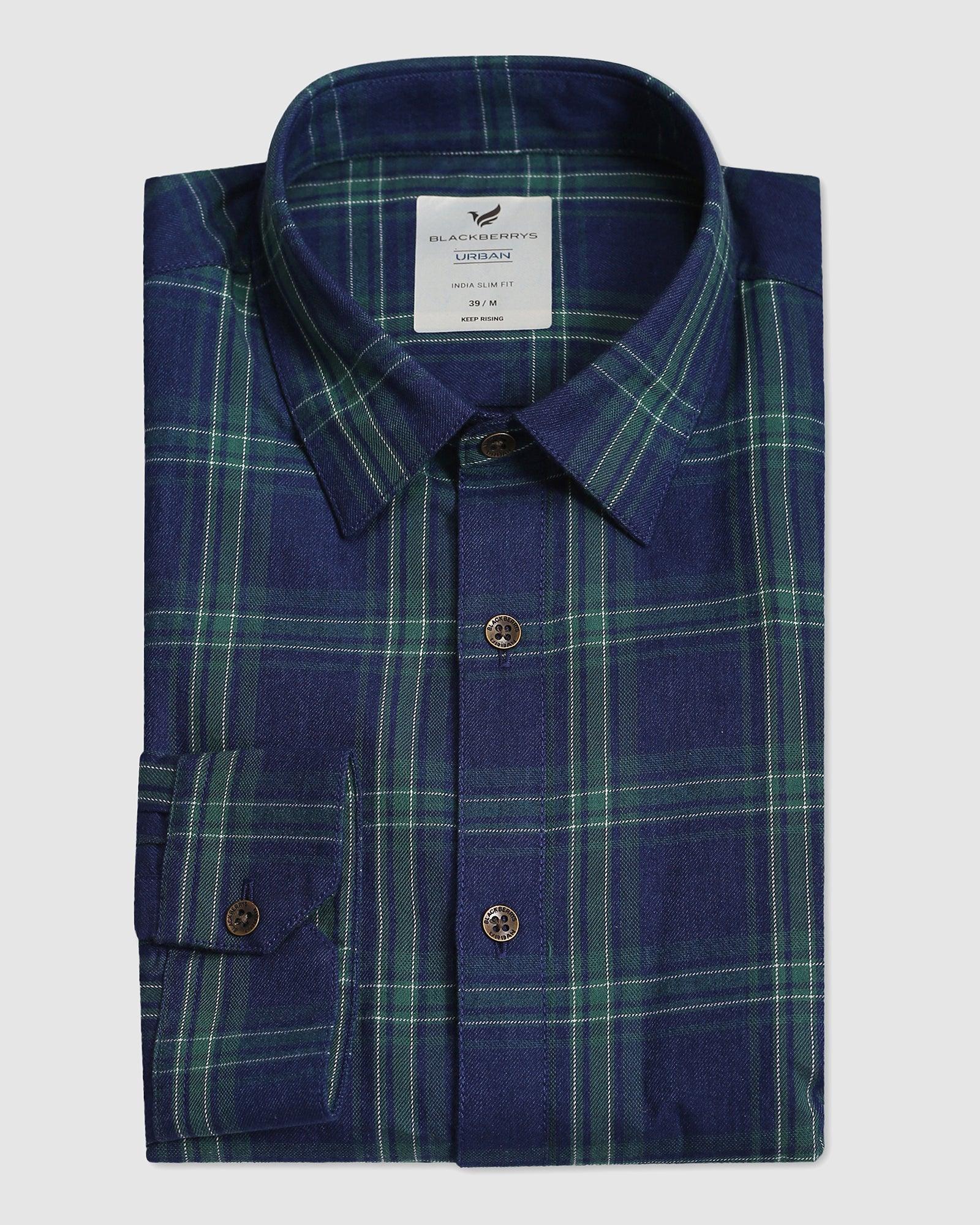 Check Casual Shirt In Olive (Decky) - Blackberrys