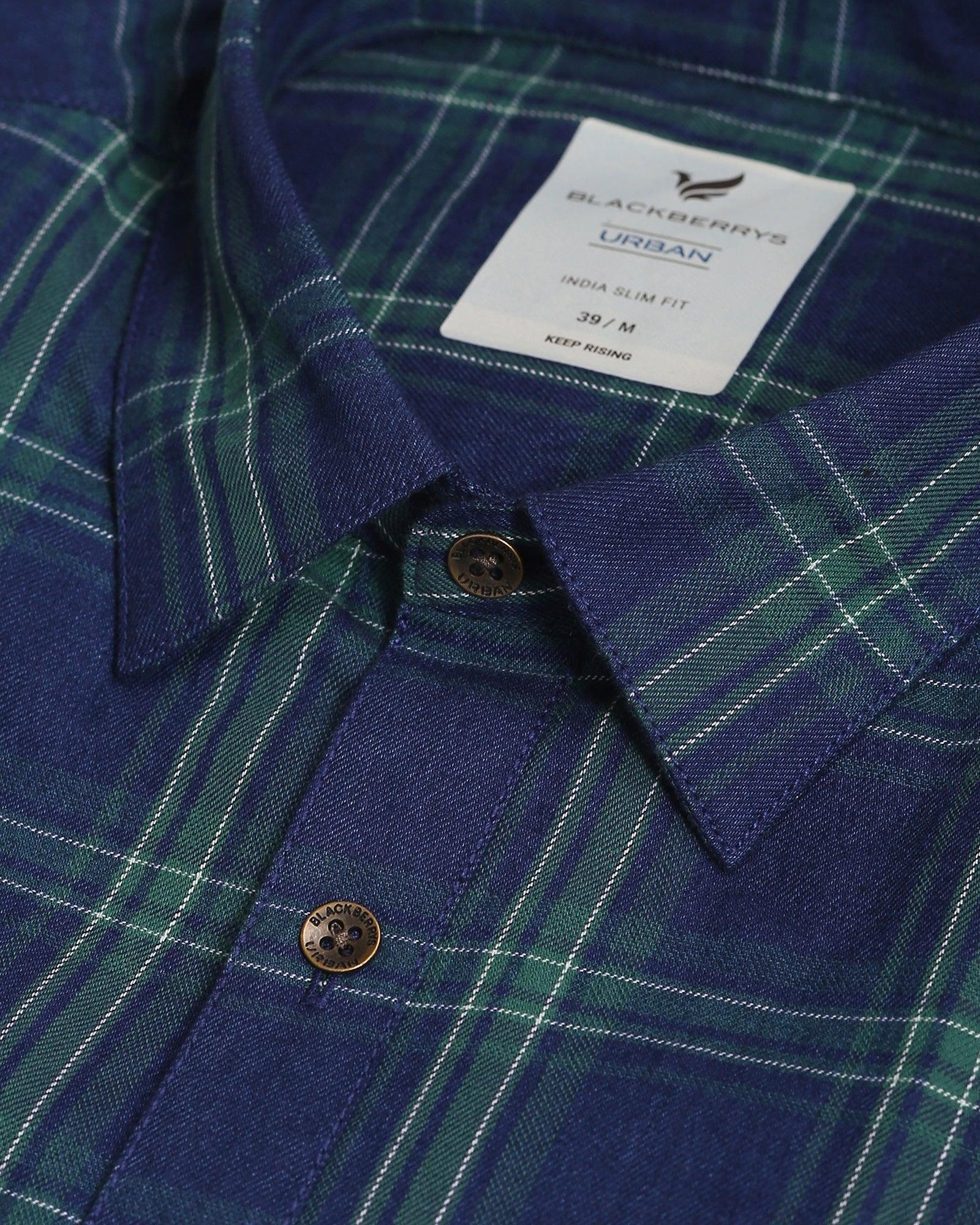 Casual Olive Check Shirt - Decky