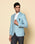 Linen Formal Blue Check Blazer - Etcher