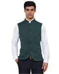 Vann Knitted Bandgala In Dark Green (Slim Fit)