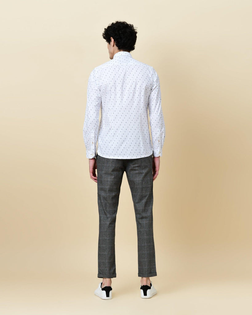 Super Slim Phoenix Casual Black Check Khakis - Ola