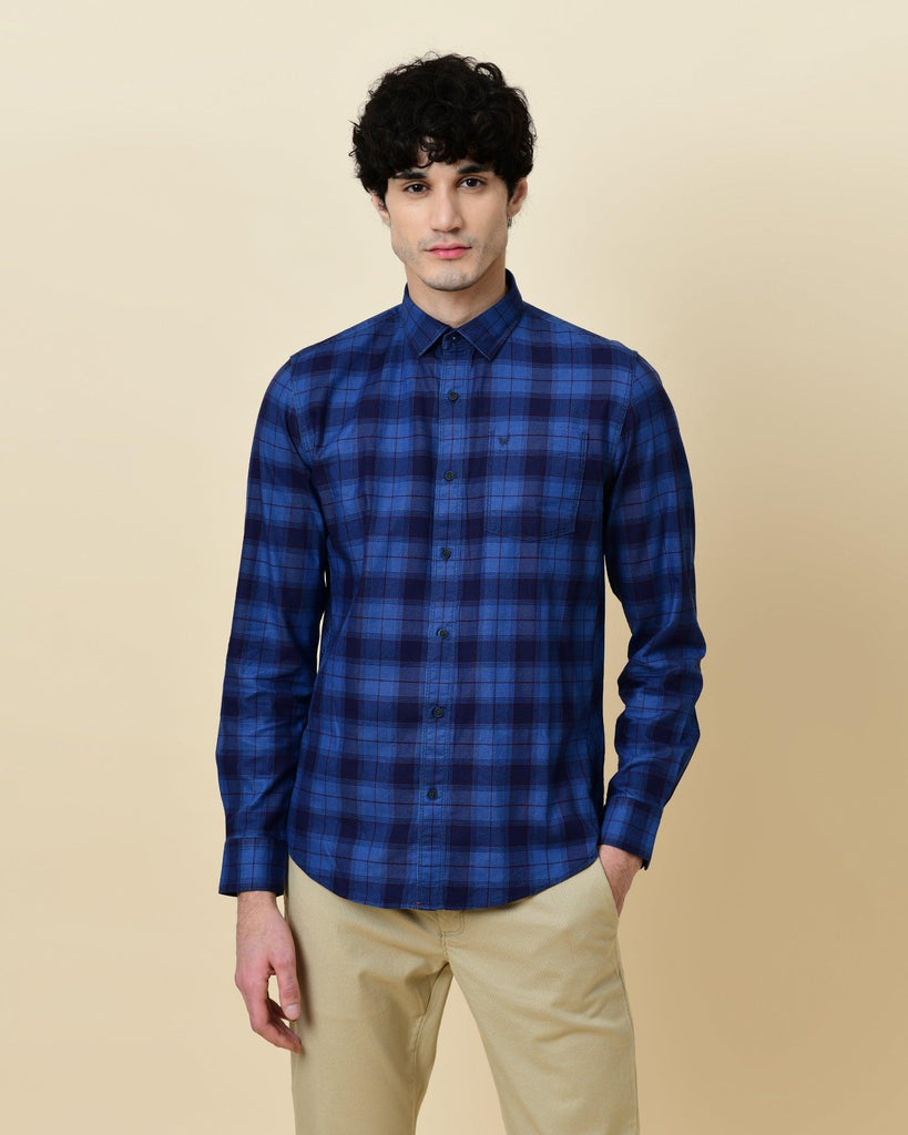 Casual Blue Check Shirt - Stoffel