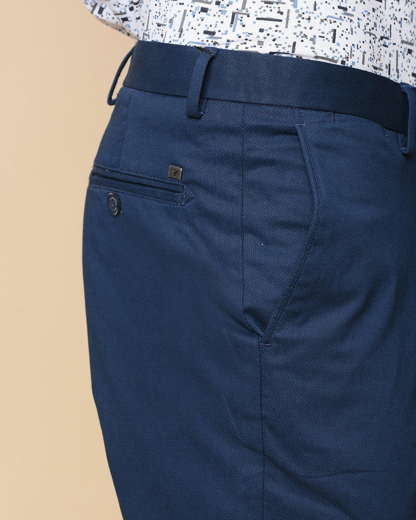 Straight B-90 Casual Deep Navy Printed Khakis - Thor