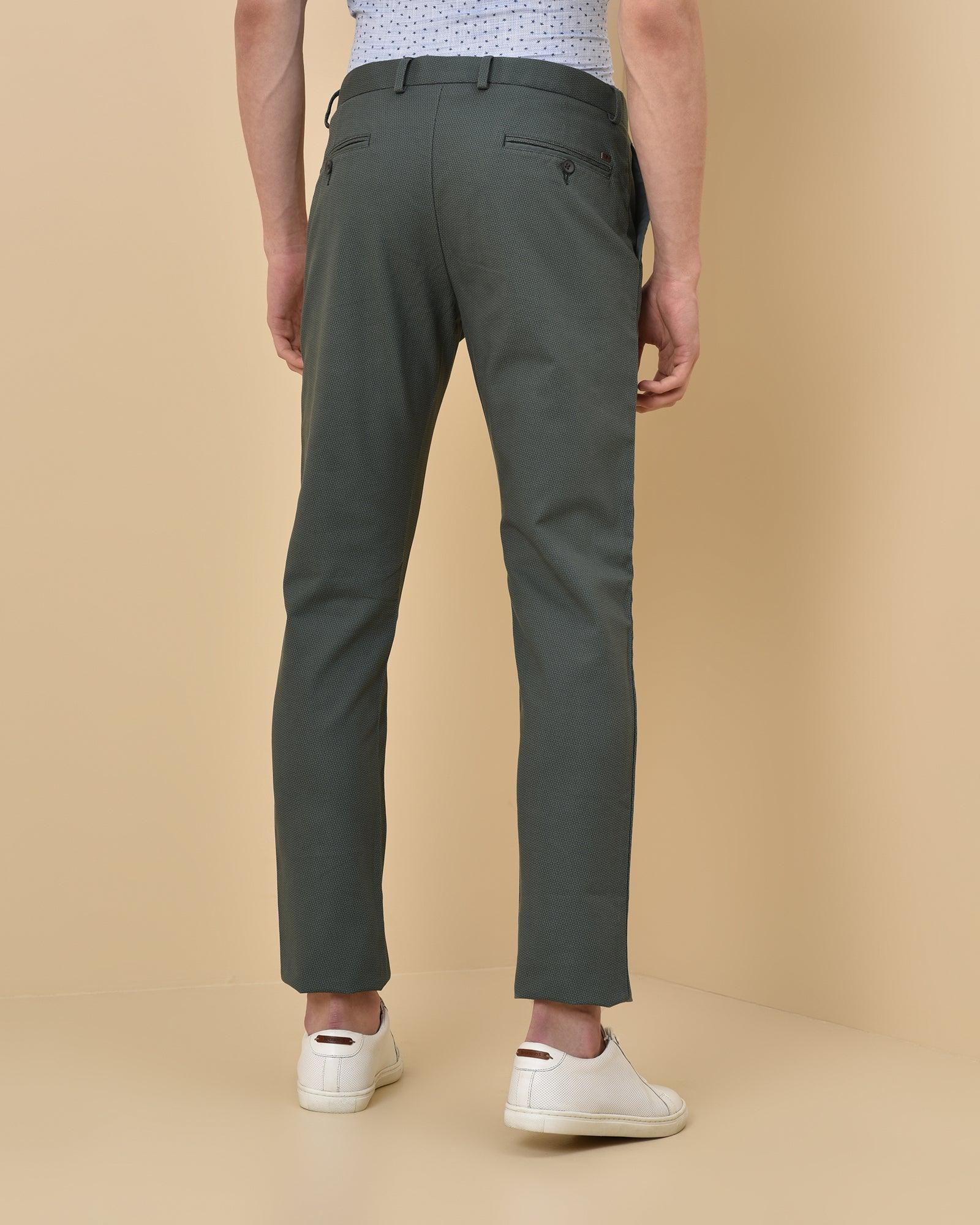 Slim Comfort B-95 Casual Olive Solid Khakis - Prism - Blackberrys